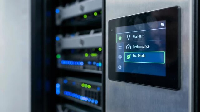 Digital monitoring control cooling distribution unit ai center touch screen panel eco mode efficient server rack energy saving modern interface power control smart cooling management