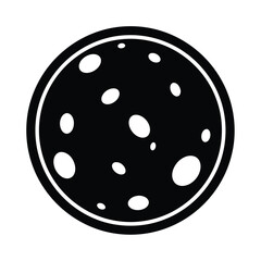 Black and White Circular Pattern Icon illustration