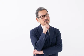 Fotobehang Onderzeeër 考えるビジネス男性  © naka