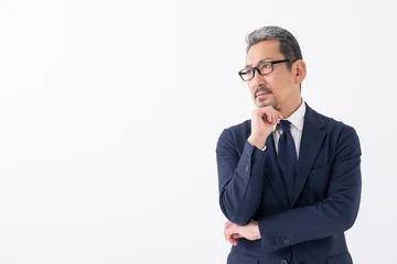 Fotobehang Onderzeeër 考えるビジネス男性  © naka