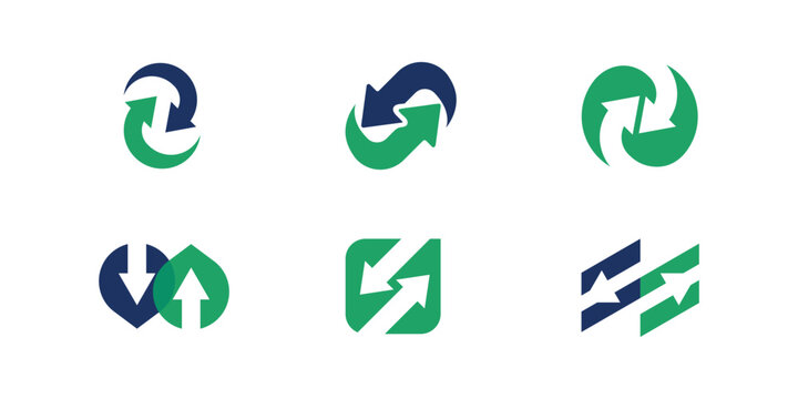 Modern Swap Arrow Logo Collection for Business Exchange and Digital Branding