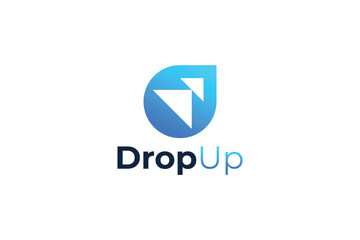 Fototapeta premium Abstract Drop and Arrow Logo for Modern Brand Identity
