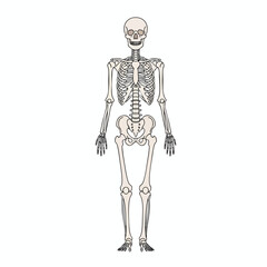 Detailed Human Skeleton Illustration