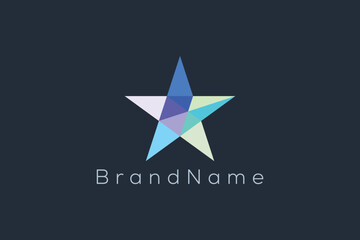 Obraz premium Elegant Crystal Star Logo for Luxury, Jewelry, and Premium Branding
