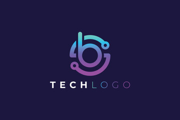 Modern Letter S B Monogram Technology Logo Design for Digital and Startup Branding © Veclotus