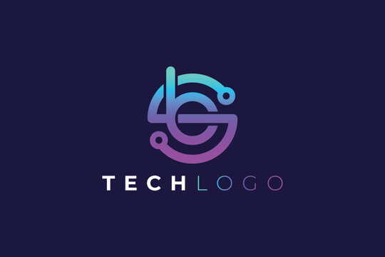 Modern Letter S B Monogram Technology Logo Design for Digital and Startup Branding