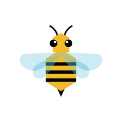 Obraz premium Illustration of a yellow honey bee.
