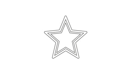 Obraz premium Outlined star shape symbol icon.