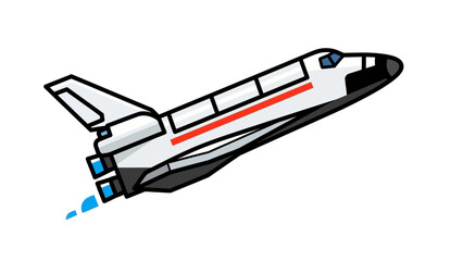 Fototapeta premium Space Shuttle in Flight Mode.