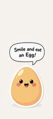 Egg Cartoon with Quote