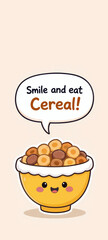 Cereal Cartoon with Quote