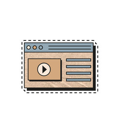 Fototapeta premium retro radio set with old paper texture sticker