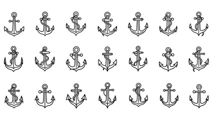 Multiple anchors in a row pattern. © ahmad