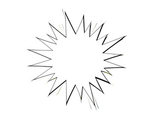 Obraz premium A white spiky speech bubble on a black background. Simple, bold design, cartoon style