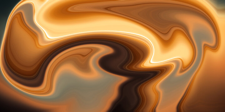 molten gold and amber swirl abstract composition features flowing, liquid metal textures in warm radiant tones, where glowing curves and fluid motion evoke heat, energy, and luxury, creating 