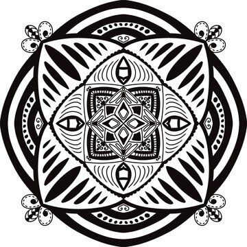 Seamless mandala vector pattern with decorative and symmetrical textile texture.
Fully editable and scalable vector design suitable for fashion fabric, clothing, sweaters, scarves, blankets, home deco