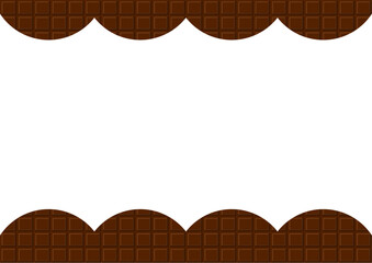 板チョコのかわいいフレームイラスト
