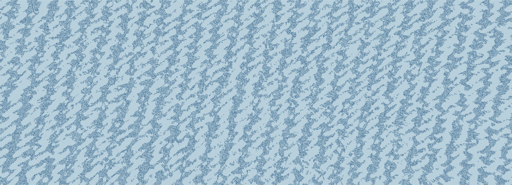 Sky blue denim surface texture, jeans fabric backdrop. Thin tilted slash lines. Abstract oblique stripe pattern. Grunge dotted noisy texture overlay.