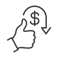 best special offer icon, thumbs up cost down, recommend sale