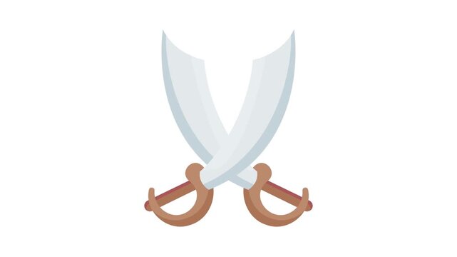 Two swords with crossed handles displayed against a plain white background.