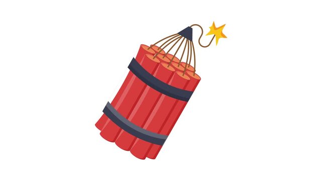 A red dynamite stick topped with a yellow star, symbolizing excitement or celebration.