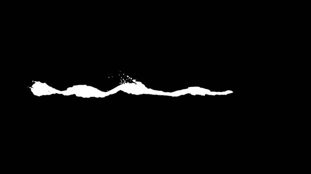 white ink splashes splatter on alpha background