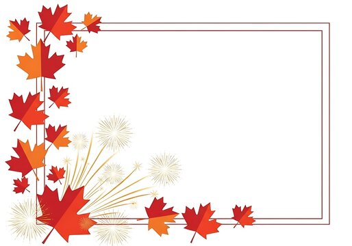 Colorful autumn maple leaves and dandelion clock isolated on white background for decoration