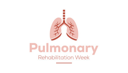 Obraz premium Pulmonary Rehabilitation Week is observed every year in March. Holiday, poster, card and background vector illustration design.