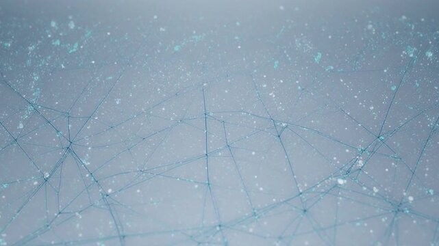Futuristic digital lines pulsing in rhythmic motion on white background, small dot grids and soft pixel fragments, gentle flickering light, cinematic and abstract tech vibe