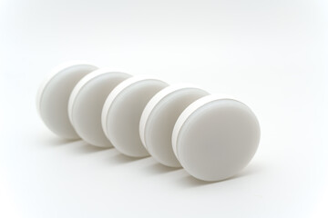 Set of five lamp components for model 53 gx in white color