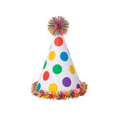 Colorful Party Hat with Rainbow Fringe