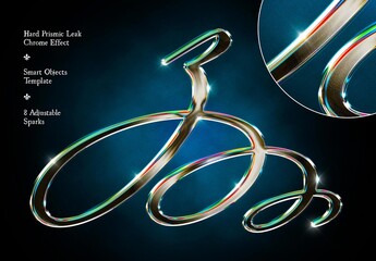 Hard Prismic Leak Chrome Effect Mockup