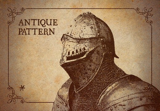 Antique Pattern Photo Effect Mockup