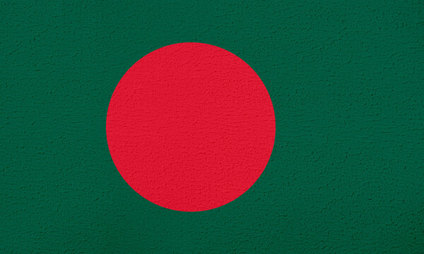 Bangladesh Flag with Wall Texture Background