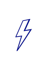 blue lightning bolt vector icon