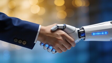 Human and robot handshaking