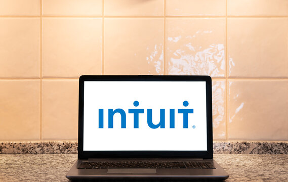 Intuit logo on a computer screen. Link&ouml;ping, &Ouml;sterg&ouml;tland, Sweden. 02-06-2026.