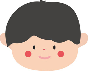 Cute boy head illustration