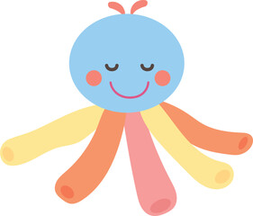 Smiling Octopus Toy illustration