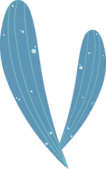 Minimal Teal Leaf Illustration with Modern Style