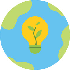 Green Idea Earth Illustration for Sustainability