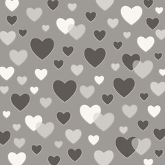 ハートのシンプルパターン（ブラウン）ー 落ち着いたブラウン系でまとめた、やさしい雰囲気のシームレスなハートパターン。デザインペーパー、ポストカード、マスキングテープ、マスキングシールブックタイプ、フレークシール、ノートの表紙、クリアファイル、ハンカチ、ミニタオル、箸、マグカップ、皿、キッチンクロス、カラトリー、キッチン雑貨、ボールペン、ペンケース、ポーチに最適。