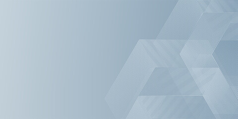 Fototapeta premium Abstract hexagon lines on gray background. Geometric stripe line art design modern
