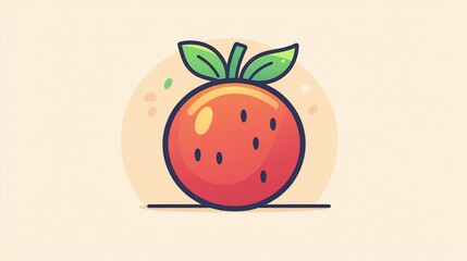 Cute orange fruit illustration