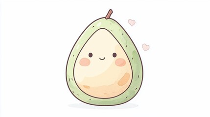 Cute Avocado Drawing