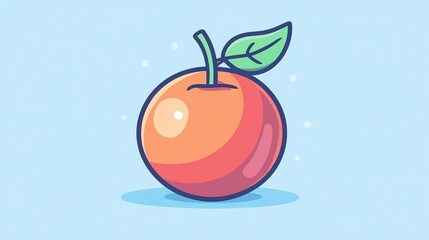 Cute Cartoon Apple Illustration