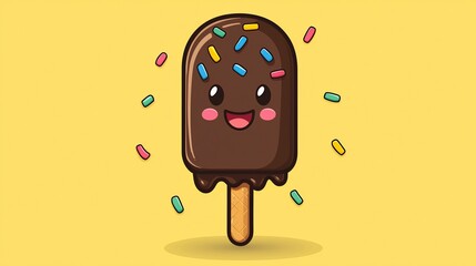 Cute Chocolate Ice Cream Treat