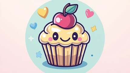 Cute Cupcake Illustration (3)