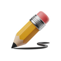 pencil drawing a curved line, a study in stationery tools.  . Isolated on transparent background, png