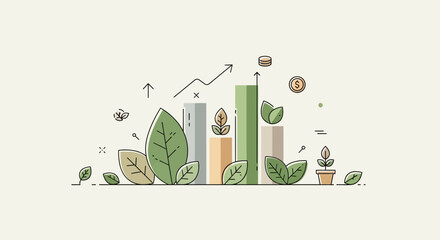 Sustainable Business Growth with Green Plants.